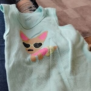 Carter's Light Blue Tank Top with Fox Design